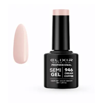 Elixir Professional Semi Gel Ημιμόνιμο Βερνίκι Νυχιών 946 Cream Coffee Μπεζ Κρέμα 8ml