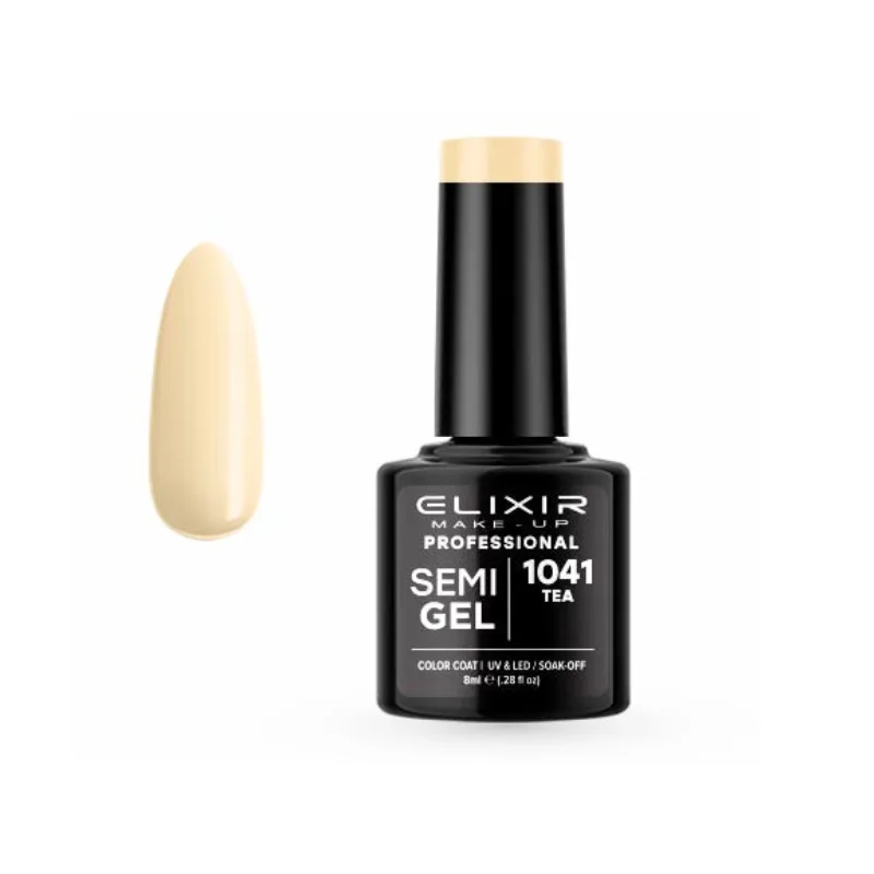 Elixir Professional Semi Gel Ημιμόνιμο Βερνίκι Νυχιών 1041 Tea Μπεζ Παστέλ 8ml