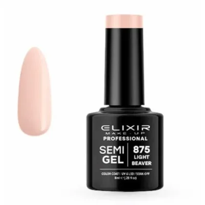 Elixir Professional Semi Gel Ημιμόνιμο Βερνίκι Νυχιών 875 Light Beaver Φυσικό Μπεζ 8ml