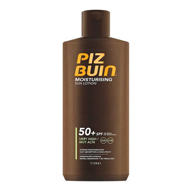 PIZ BUIN Moisturising Sun Lotion - Αδιάβροχη Αντηλιακή Λοσιόν για το Σώμα SPF50 200ml