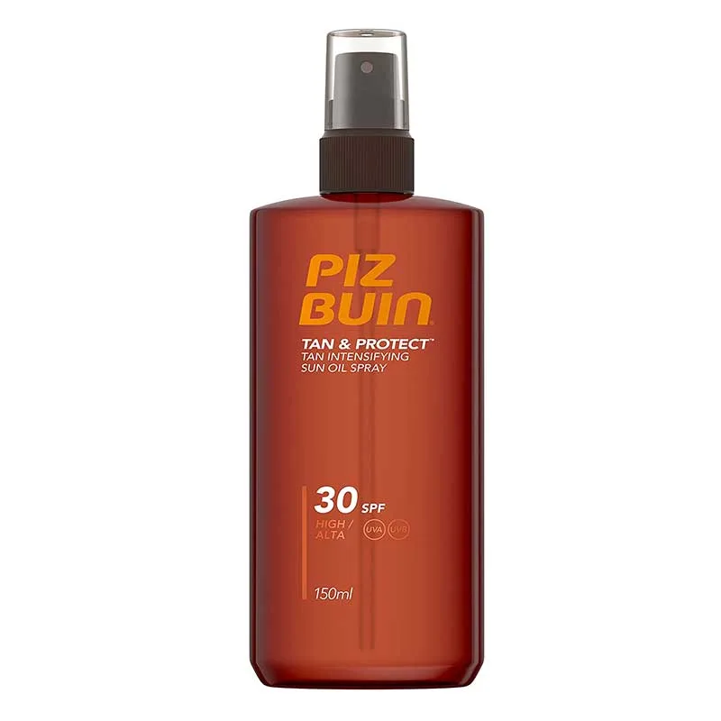 PIZ BUIN Tan & Protect Tan Accelerating Oil Spray - Αδιάβροχο Αντηλιακό Λάδι για το Σώμα SPF30 σε Spray 150ml