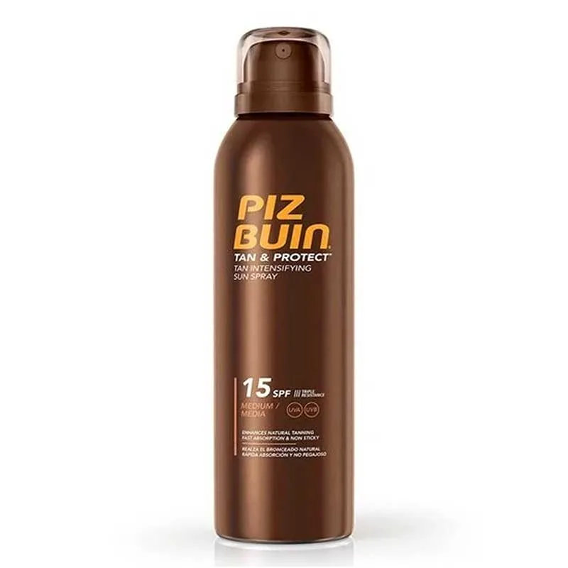 PIZ BUIN Tan & Protect Tan Intensifying Sun - Αδιάβροχη Αντηλιακή Λοσιόν για το Σώμα SPF15 σε Spray 150ml