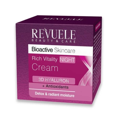 Revuele Bioactive 3D HYALURON Rich Vitality Night Cream - Κρέμα Νύχτας Αντιρυτιδική 50ml