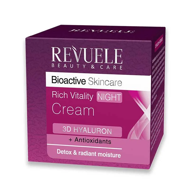 Revuele Bioactive 3D HYALURON Rich Vitality Night Cream - Κρέμα Νύχτας Αντιρυτιδική 50ml