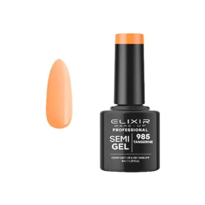 Elixir Professional Semi Gel Ημιμόνιμο Βερνίκι Νυχιών 985 Tangerine Πορτοκαλί 8ml
