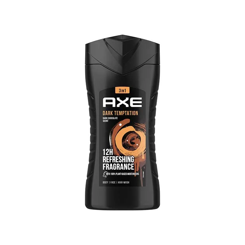 Axe Dark Temptation 3 in 1 Body, Face & Hair Wash 12H Long Lasting Fragrance 400ml