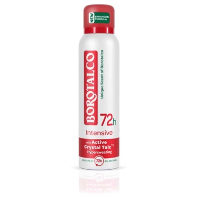 Borotalco Deodorant Spray Intensive 72H - Αποσμητικό Σπρέι Χωρίς Αλκοόλ 150ml