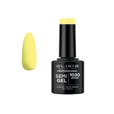 Elixir Professional Semi Gel Ημιμόνιμο Βερνίκι Νυχιών 1030 Lemon Κίτρινο 8ml