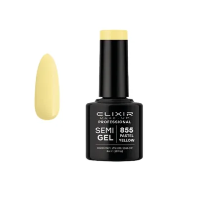 Elixir Professional Semi Gel Ημιμόνιμο Βερνίκι Νυχιών 855 Pastel Yellow Κίτρινο Παστέλ 8ml