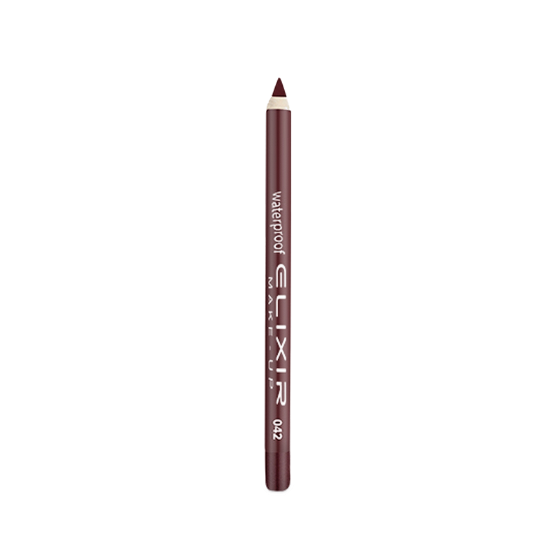 Elixir Waterproof Lip Pencil Μολύβι Χειλιών Αδιάβροχο 1,4gr 042 Marron Red - Καφέ Σκούρο Κεραμιδί