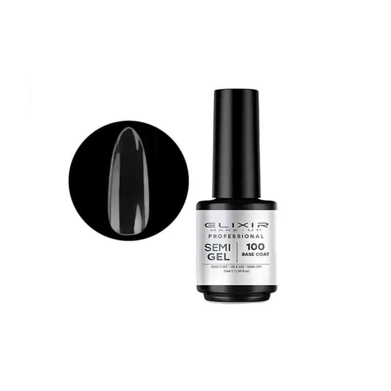 Elixir Professional Semi Gel 100 Base Coat Extreme Βάση για Ημιμόνιμο Βερνίκι Νυχιών 15ml