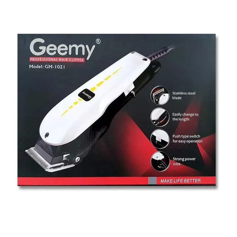 Geemy Κουρευτική Μηχανή Ρεύματος Λευκή GM-1021 Geemy Κουρευτική Μηχανή Ρεύματος Λευκή GM-1021