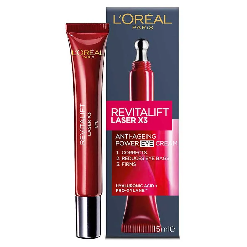L'Oreal Revitalift Laser x3 - Αντιγηραντική Κρέμα Ματιών 15ml