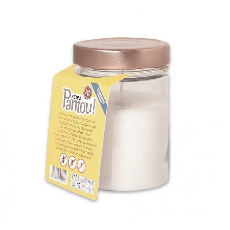 Candle n' Art Pantou Φυτικό Εντομοαπωθητικό Κερί Σιτρονέλα Ευκάλυπτος & Λεβάντα 314ml