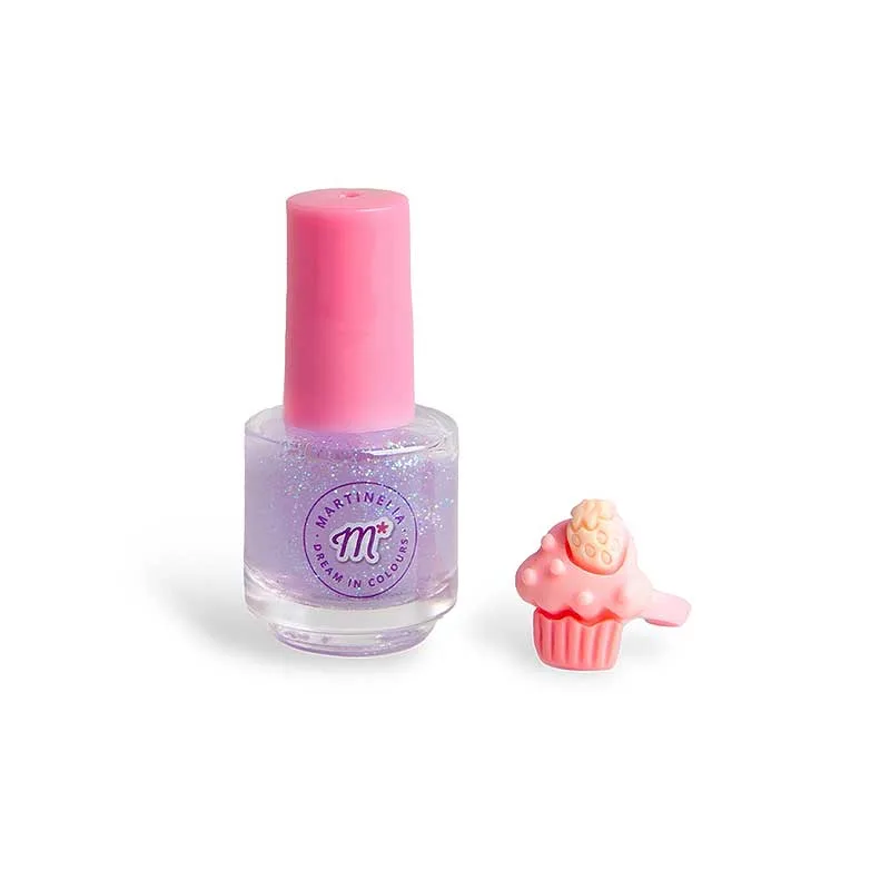 Martinelia Yummy Nail Polish Set Βερνίκι Νυχιών 5ml Μωβ Ημιδιάφανο με Γκλίτερ & Δαχτυλίδι Cupcake Martinelia Yummy Nail Polish Set Βερνίκι Νυχιών 5ml Μωβ Ημιδιάφανο με Γκλίτερ & Δαχτυλίδι Cupcake