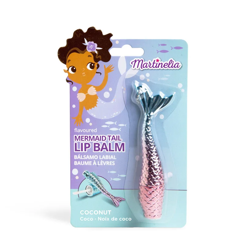 Martinelia Mermaid Tail Lip Balm in Card με Πινελάκι Καρύδα 1.9gr