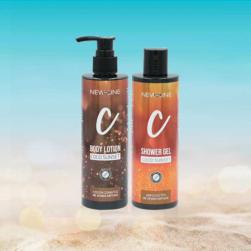 imeL New Line Skin Care Set Coco Sunset Σετ Περιποίησης με Καρύδα Shower Gel 250ml & Body Lotion 250ml