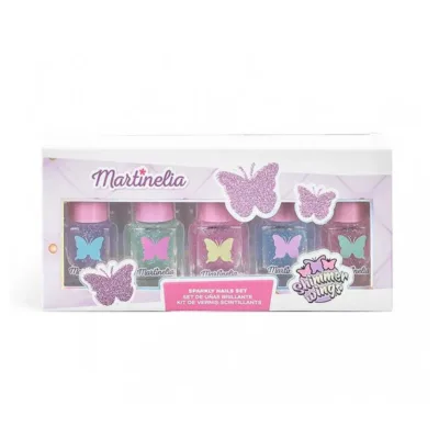 Martinelia Shimmer Wings Glittered Nail Polishes Παιδικό Σετ Βερνίκια Γκλίτερ 5 x 5ml