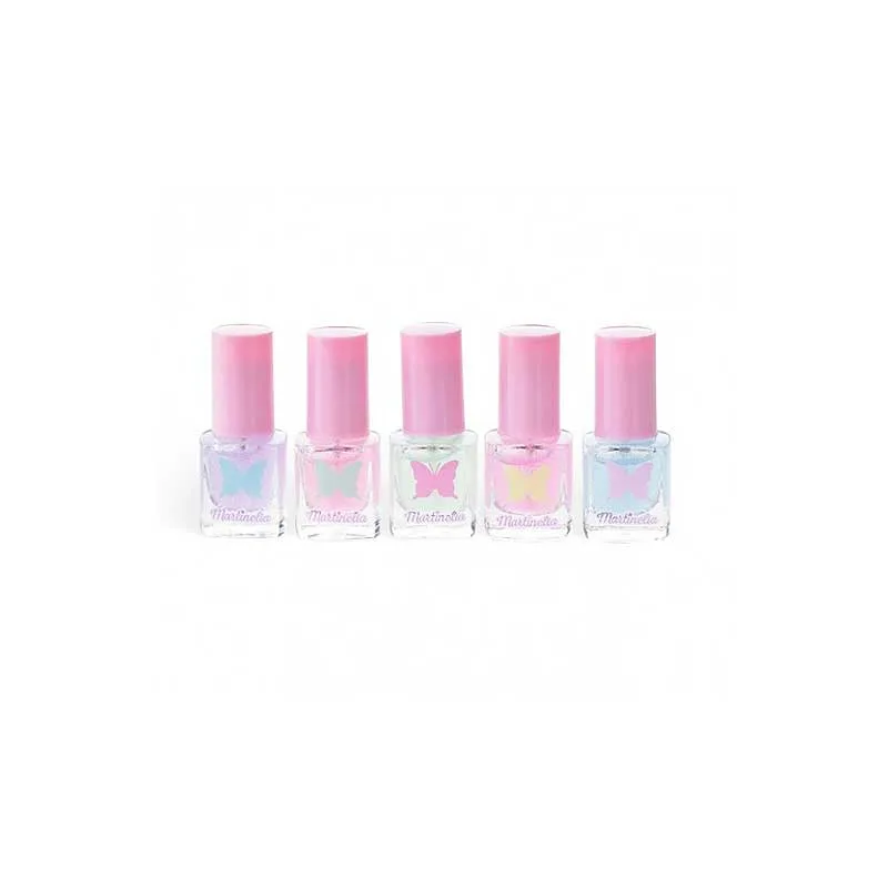 Martinelia Shimmer Wings Glittered Nail Polishes Παιδικό Σετ Βερνίκια Γκλίτερ 5 x 5ml