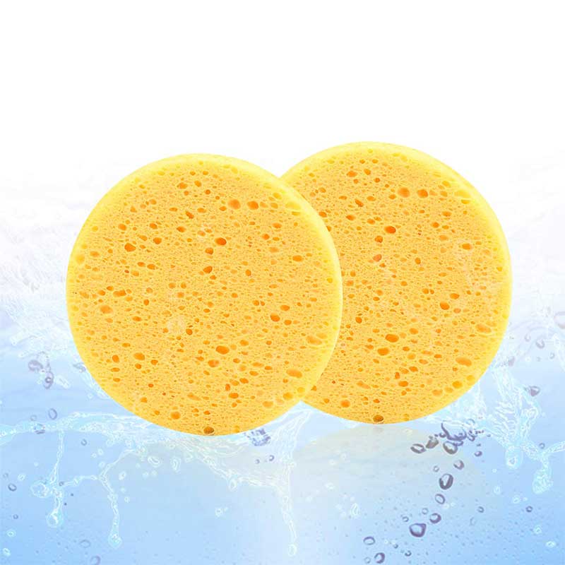Kiepe Facial Cleansing Sponge Σφουγγαράκια Καθαρισμού Προσώπου κίτρινα στρόγγυλα 2τεμ