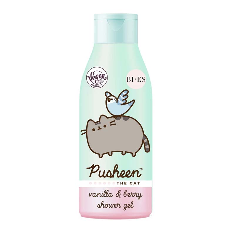 Bi-Es KID Pusheen The Cat Shower Gel 400ml Vanilla & Berry - Αφρόλουτρο Για Κορίτσια Vegan
