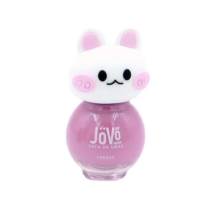 JOVO Junior Nail Polish 10ml - Παιδικό Βερνίκι Νυχιών Κουνελάκι Ροζ Μωβ