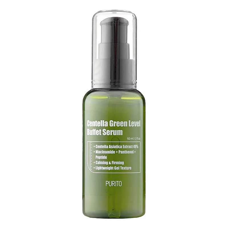 Purito Centella Green Level Buffet Serum Καταπραϋντικός Ορός Προσώπου και Λαιμού κατά της Ερυθρότητας 60ml