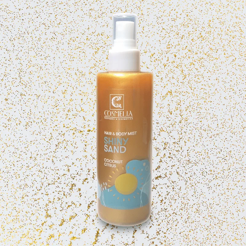 Cosmelia Shimmer Hair & Body Mist Shiny Sand Αρωματικό Σπρέι Σώματος & Μαλλιών με Καρύδα & Κίτρο 200ml Cosmelia Shimmer Hair & Body Mist Shiny Sand Αρωματικό Σπρέι Σώματος & Μαλλιών με Καρύδα & Κίτρο 200ml