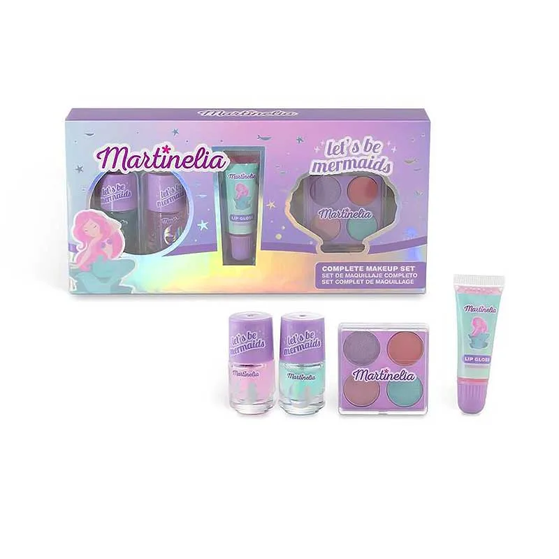 Martinelia Let's Be Mermaids Complete Make Up Set Βερνίκια 2 x 3ml, Παλέτα Σκιών 4 col & Lip Gloss 4ml