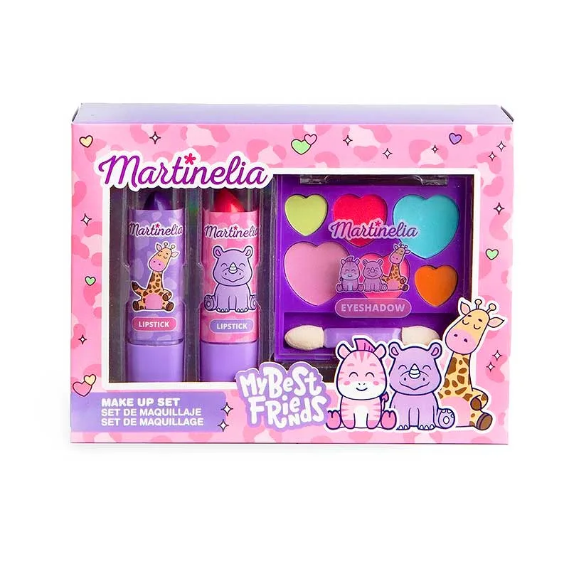 Martinelia My Best Friends Make Up Set Κραγιόν 2 x 4gr, Παλέτα Σκιών 6 col & Πινελάκι Διπλό