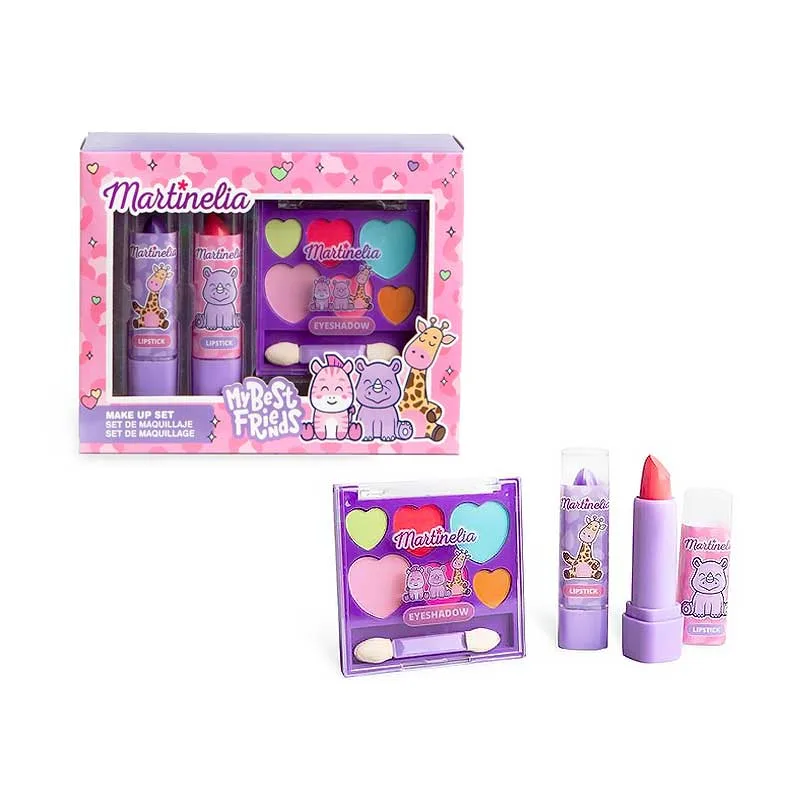90032c Martinelia My Best Friends Make Up Set Κραγιόν 2 x 4gr, Παλέτα Σκιών 6 col & Πινελάκι Διπλό