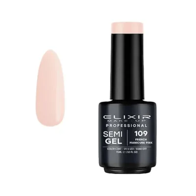 Elixir Professional Semi Gel 109 French Manicure Pink για Ημιμόνιμο Βερνίκι Νυχιών 15ml