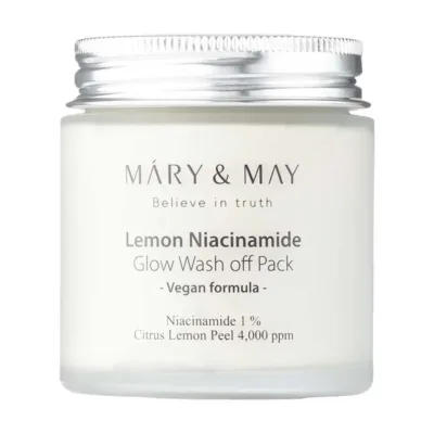 Mary & May Lemon Niacinamide Glow Wash off Pack Vegan Μάσκα με Νιασιναμίδη & Άργυλο 125gr