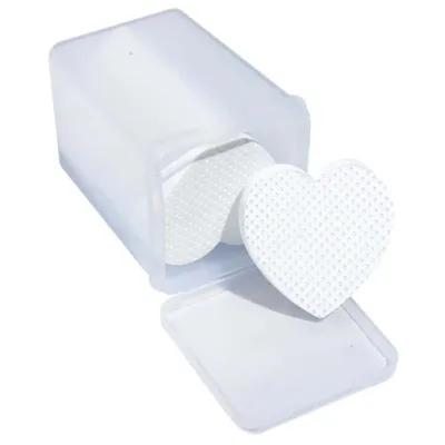 W&D Nail Χαρτάκια Νυχιών Κυτταρίνης 200 τμχ σε σχήμα Καρδιάς