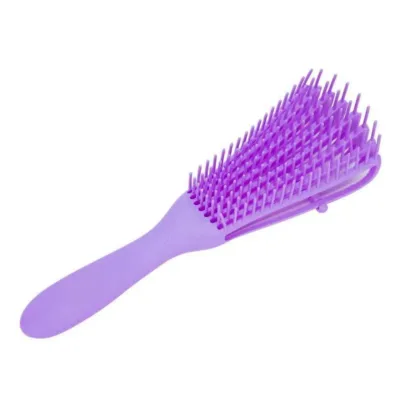 D & H Flexible Hair Brush Curls Easy Detangling Βούρτσα Μαλλιών Εύκαμπτη για Μπούκλες 24,5cm Μωβ