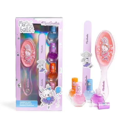 Martinelia Magic Ballet Cosmetic Set New - 3 Χ Βερνίκια 4ml, 1 Λίμα & Βούρτσα Μαλλιών