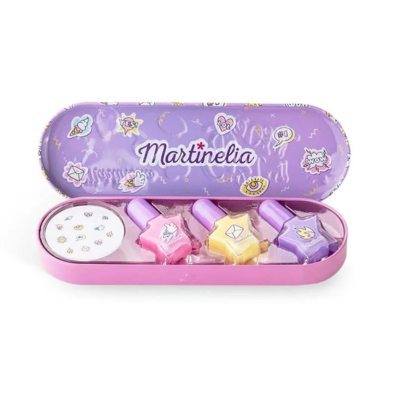 Martinelia-Super-Girl-Nail-Polish-&-Stickers-Tin-Box---Παιδικό-Σετ-Περιποίησης-Νυχιών-15-x-7,5-x-3,5cm-Ηλικίες-3+-2 Martinelia Super Girl Nail Polish & Stickers Tin Box - Παιδικό Σετ Περιποίησης Νυχιών 15 x 7,5 x 3,5cm Ηλικίες 3+