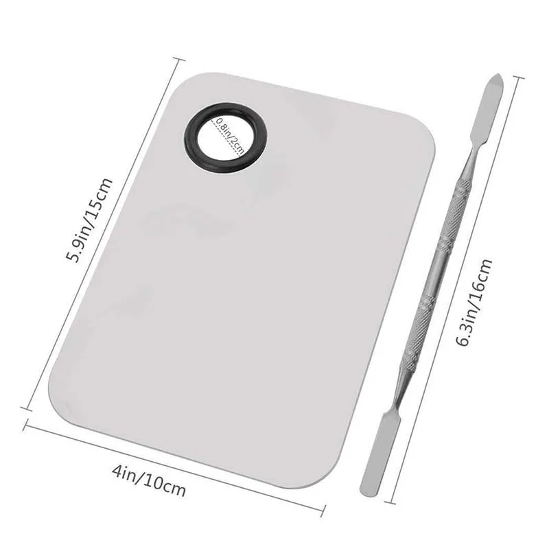 W&D Metal Palette Nail Art - Μεταλλική Παλέτα Ανάμειξης Βερνικιών 15cm x 10cm