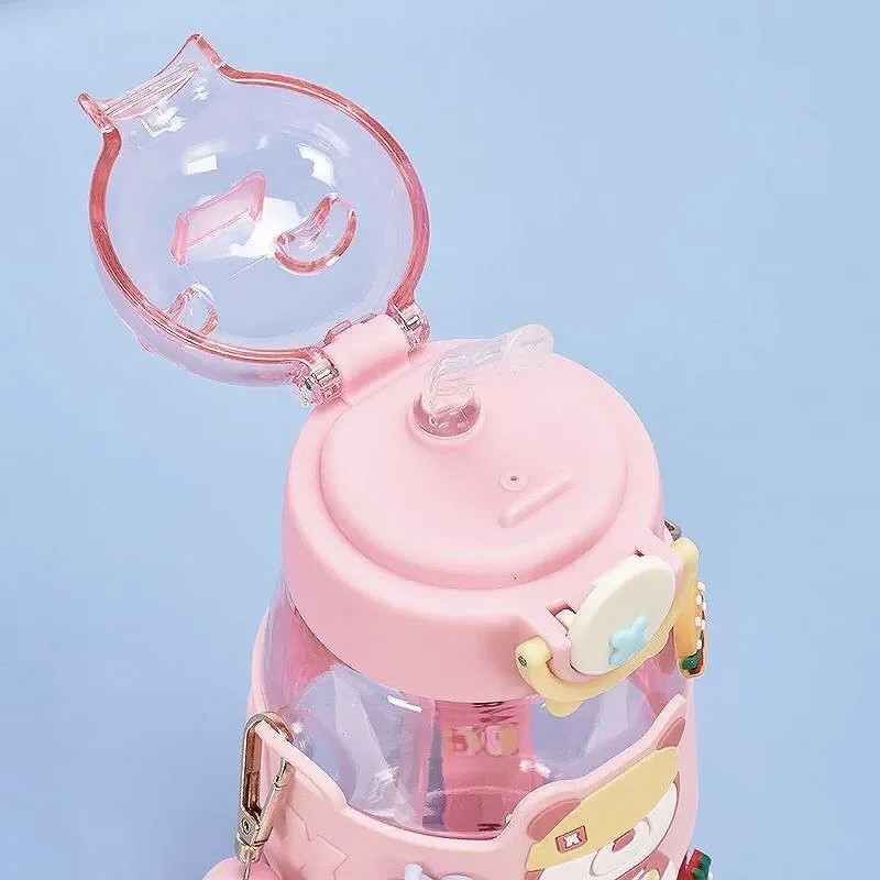 bottlle-a BEAR Παιδικό Πλαστικό Παγούρι με Καλαμάκι 600ml