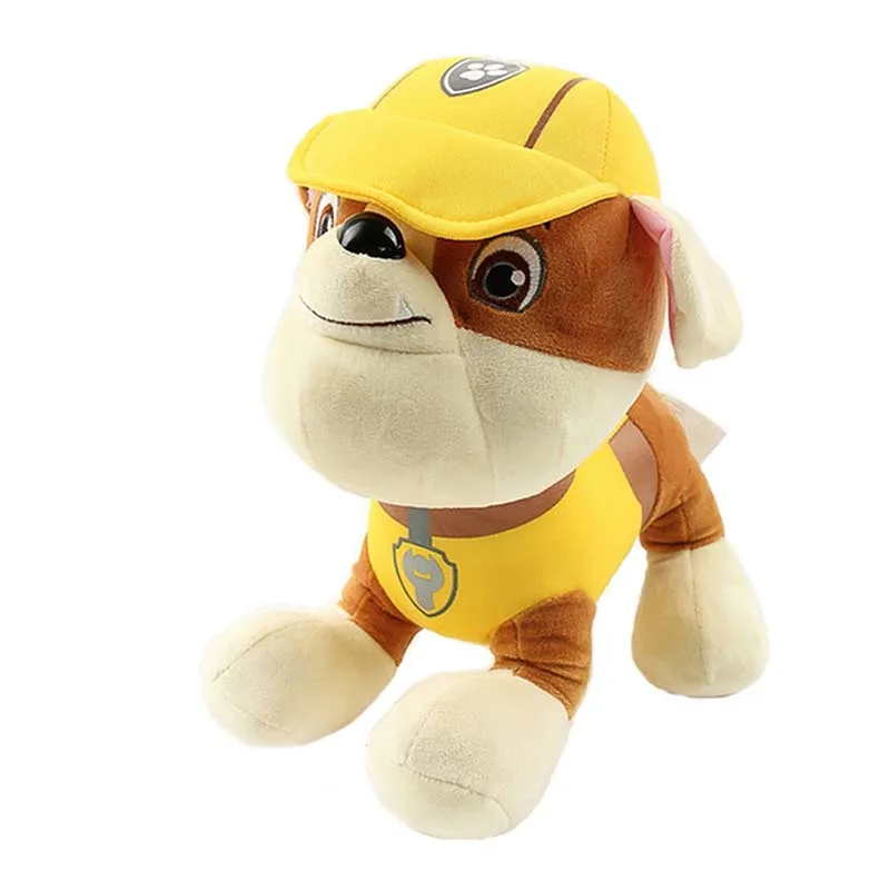 VIP Baby Dolls Stuffed Rubble Patrol, Λούτρινο Σκυλάκι Κίτρινο - Καφέ 26 x 28cm