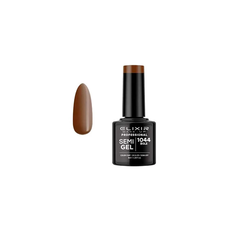 Elixir Professional Semi Gel Ημιμόνιμο Βερνίκι Νυχιών 1044 Bole Σοκολάτα Γάλακτος 8ml
