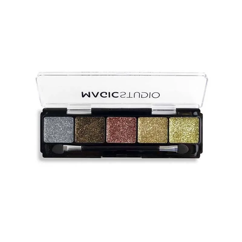 IDC Magic Studio Glitter Eyeshadow Palette Παλέτα σκιών Γκλίτερ 5 Colors x 3,5gr