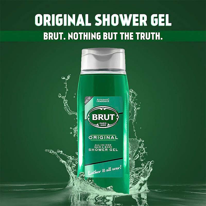Brut Original Shower Gel & Shampoo Αφρόλουτρο & Σαμπουάν 500ml