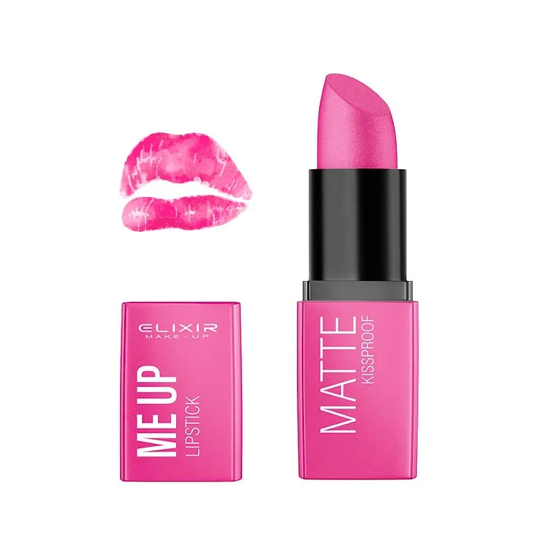 Elixir KissProof Matte Me Up 001 Barbie Fuschia 3gr