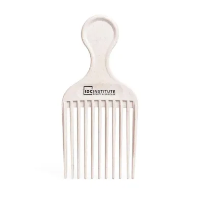 IDC Natural Fibers Afro Comb - Χτένα Μαλλιών 100% Aνακυκλώσιμη  White