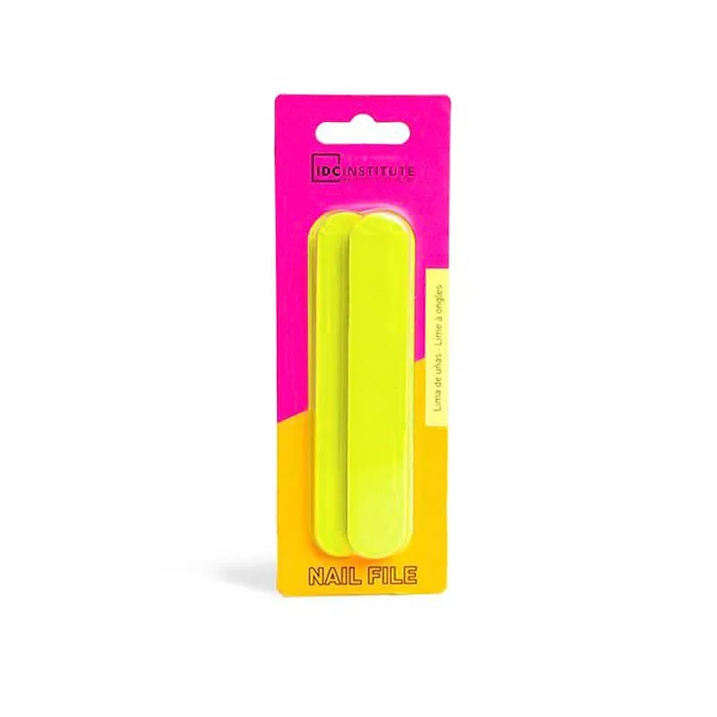 IDC Neon Nail File Set - 2 Χάρτινες Λίμες Νυχιών 2 Επιφανειών 17,5cm Green