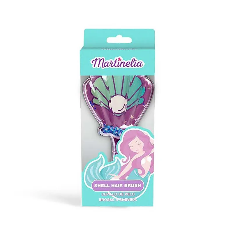 Martinelia Shell Hair Brush - Βούρτσα Μαλλιών Φούξια 18 x 8cm Ηλικίες 3+