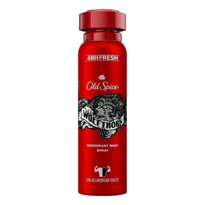 Old Spice Wolfthorn Deodorant Body Spray Anti White Marks 0% Aluminium Salts 150ml