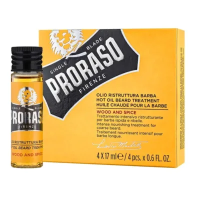 Proraso Wood & Spice Hot Beard Oil Treatment 4 x 17ml - Λάδι Γενειάδας