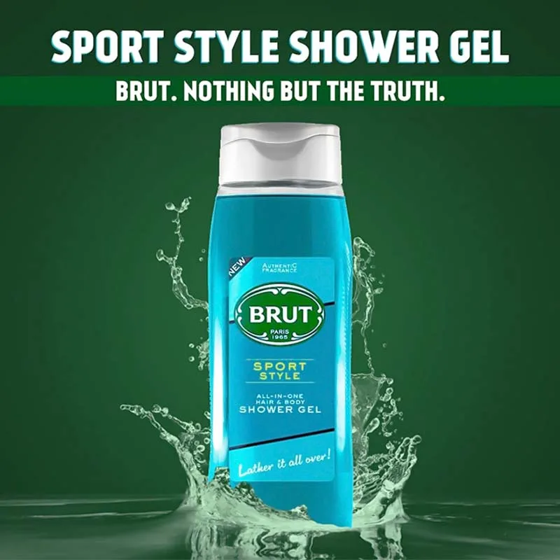 Brut-Sport-Style-Shower-Gel-&-Shampoo-Αφρόλουτρο-&-Σαμπουάν-500ml-2 Brut Sport Style Shower Gel & Shampoo Αφρόλουτρο & Σαμπουάν 500ml